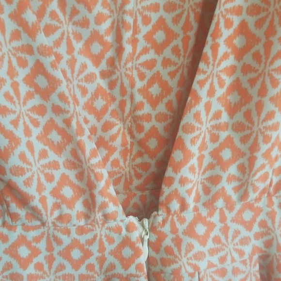 Ark & Co Deep Coral and Floral above knee dress - Picture 4 of 8